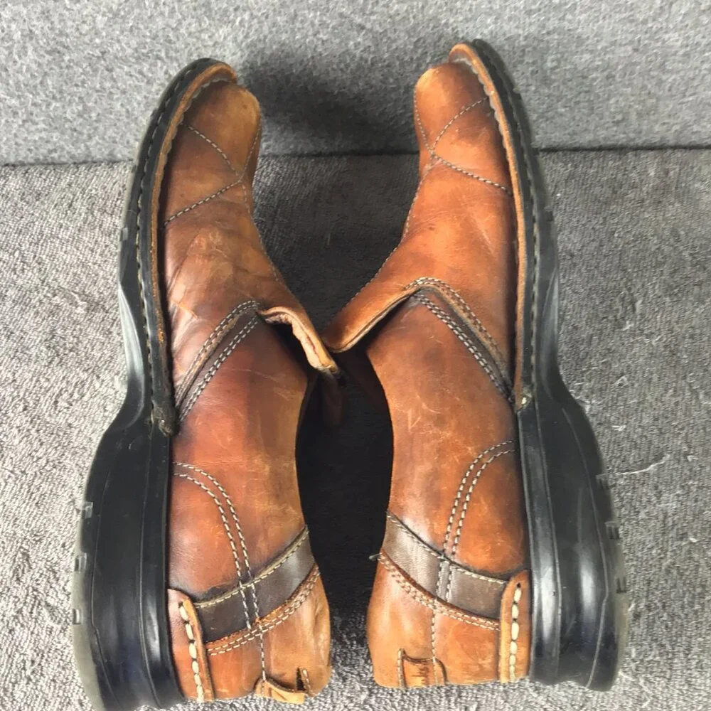 Clarks Escalade Mens 10M Brown Leather‎ Slip On Loafers